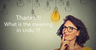 Thanks meaning in urdu